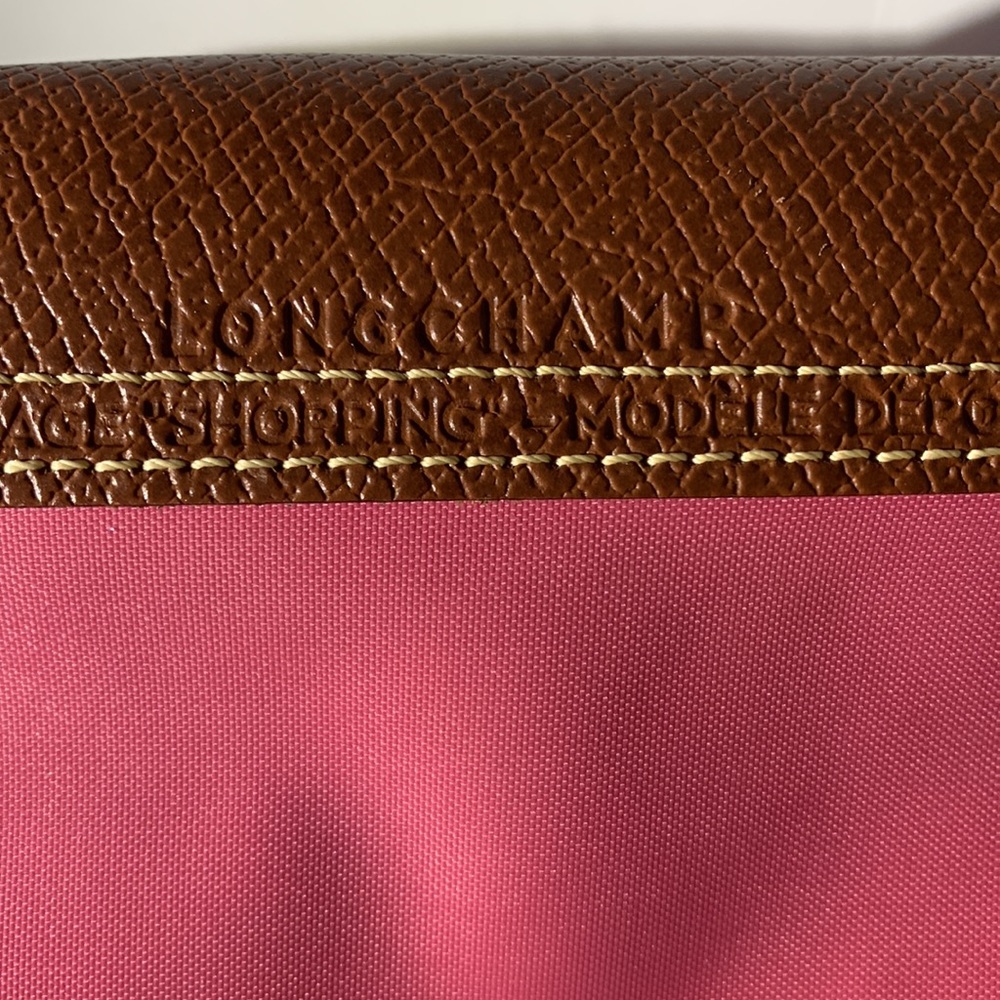 ⚡️Longchamp Pink Medium Le Pilage Tote Bag Business Casual Purse Preppy Satchel - Picture 5 of 12
